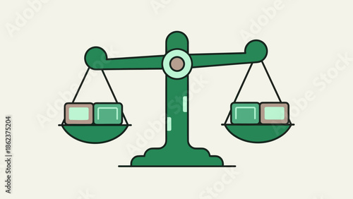 Balance Scale with Two Weights on Each Side