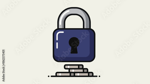 Secure Investment Concept: Locked Safe Deposit Box with Coins