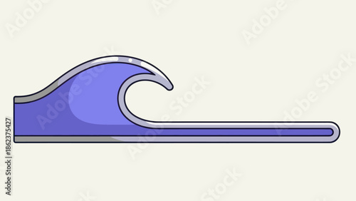 Stylized Blue Wave Icon - Ocean Swell Graphic