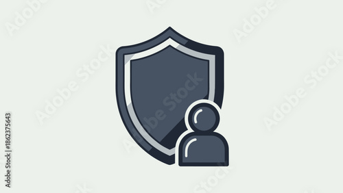 Personal Security Shield Icon: Protection, Privacy, Safety, User Data Protection, Cybersecurity