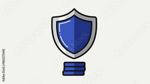 Secure Investment Shield and Coins Icon