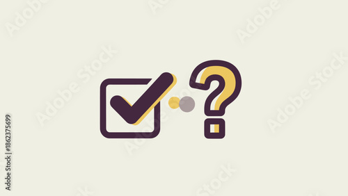 Checklist with Question Mark Icon, Decision Making, Problem Solving, Concept