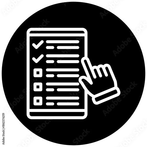 Digital Filing Icon Button, Mini Illustration Relate To Taxation, Financial Report. Use For Modern Concept, Ui, Ux Web And App Development.
