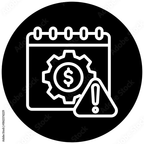 Due Date Icon Button, Mini Illustration Relate To Taxation, Financial Report. Use For Modern Concept, Ui, Ux Web And App Development.