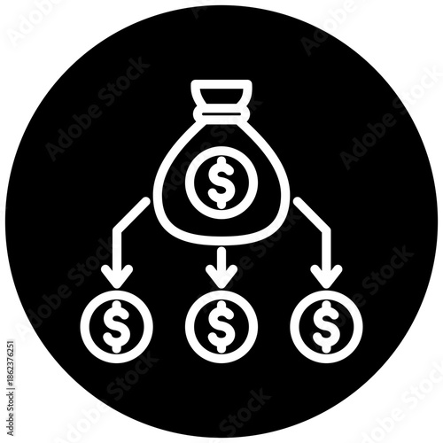 Income Detail Icon Button, Mini Illustration Relate To Taxation, Financial Report. Use For Modern Concept, Ui, Ux Web And App Development.