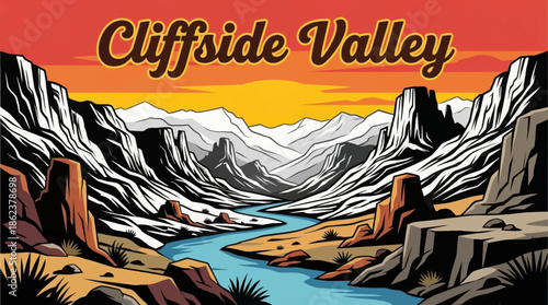 Layered mountain ridges fade into the distance, forming a grand valley landscape emphasizing depth, scale, and atmospheric perspective loved by visual storytellers