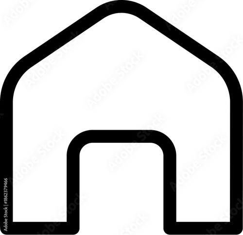 Simple Outline of a Home or House Icon.