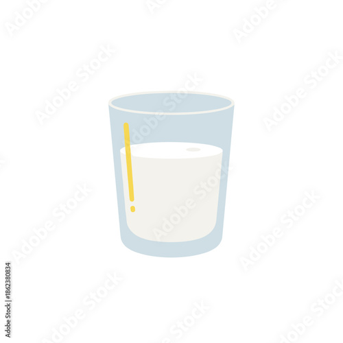 Glass of almond milk on white background  