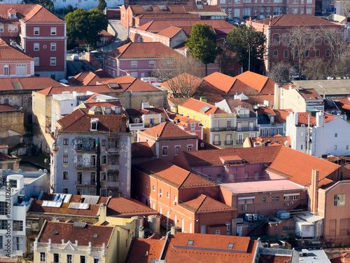 Panoramic views of the beautiful city of Lisbon, capital of Portugal