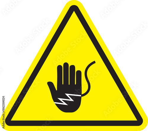 Cautionary symbol for electric shock hazard warning