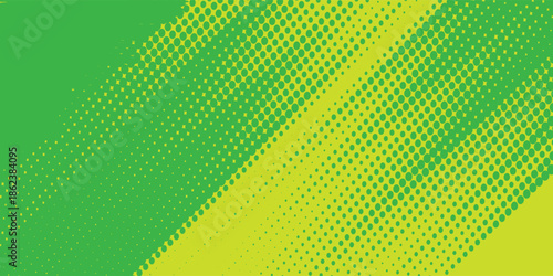 Dots halftone green and yellow color pattern gradient grunge. modern