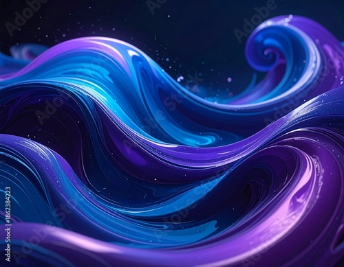 Abstract macro background photograph of dark blue and purple liquid showing silky texture gentle flow and smooth gradients creating modern artistic atmosphere for design branding wallpapers prints and