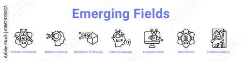 Emerging Fields Icon Banner and Collection