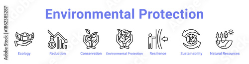 -Environmental Protection Icon Banner and Collection