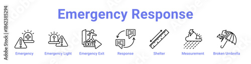 -Emergency Response Icon Banner and Collection