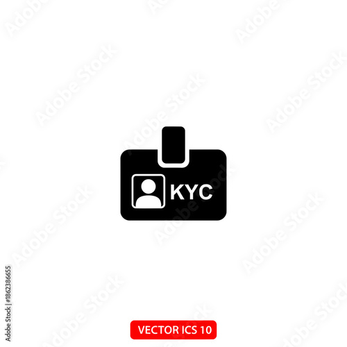 KYC (Know Your Customer) Identity Verification Badge Icon