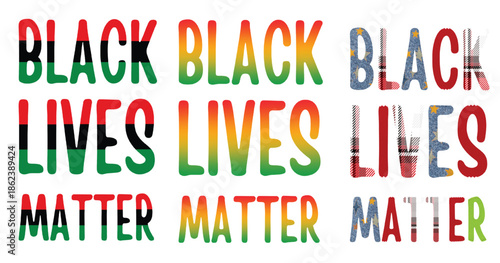 Black Lives Matter Typography Design for Juneteenth and Black History Month