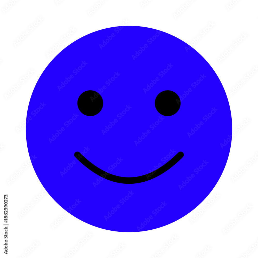 Fototapeta premium Blue Smiley Face Icon