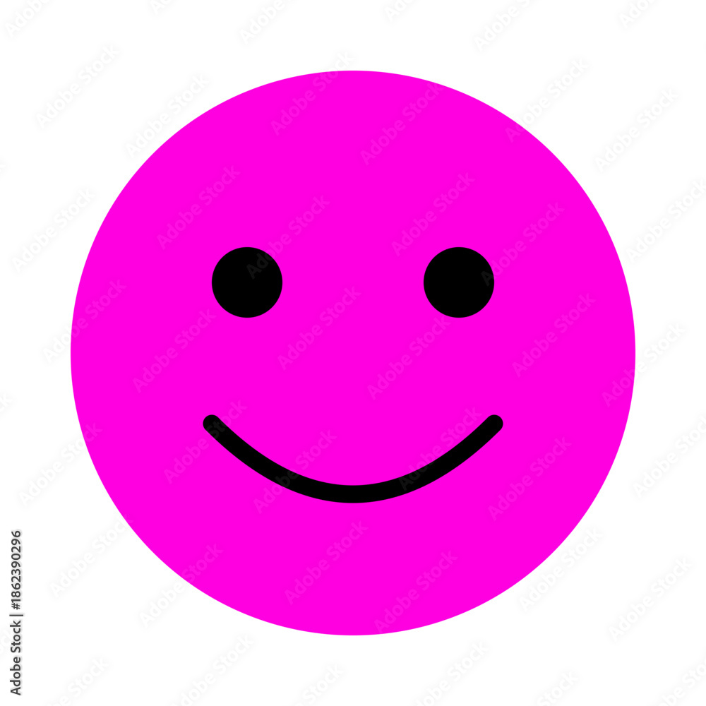 Fototapeta premium Pink Smiley Face Icon