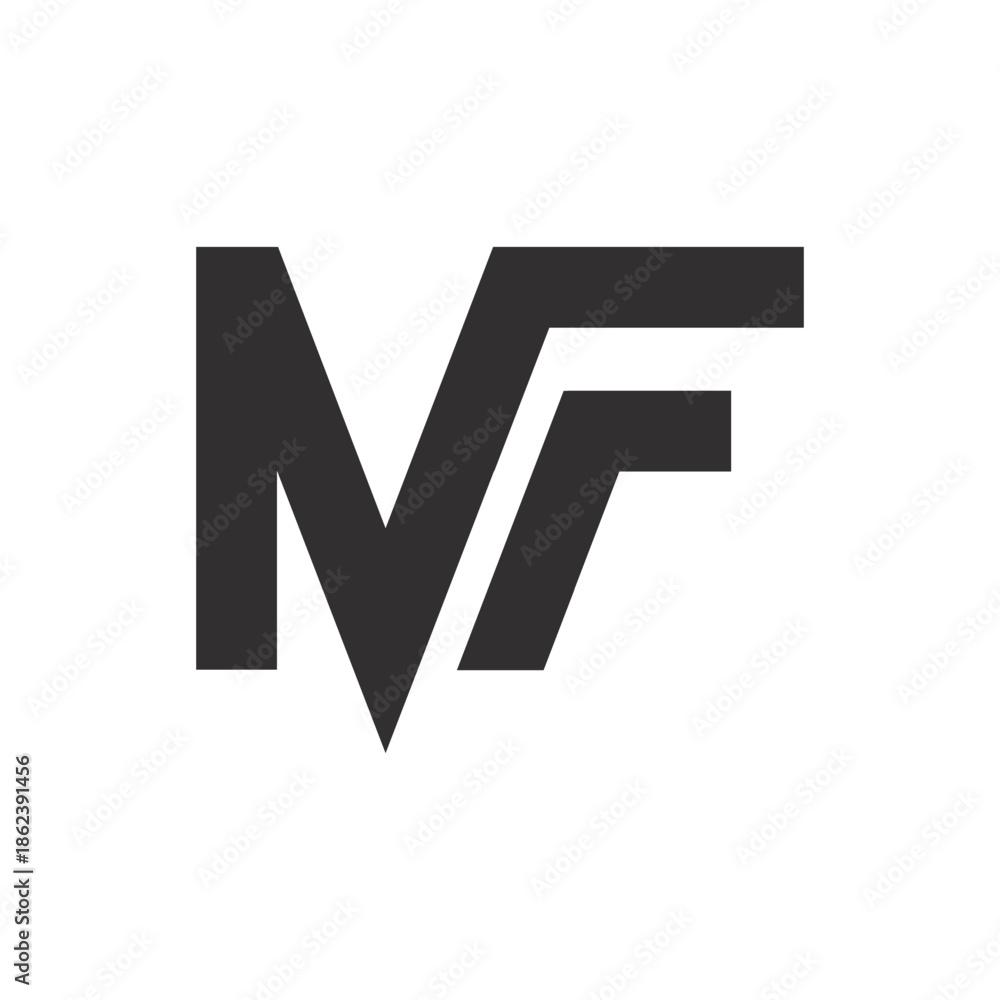 Fototapeta premium mf initial logo vector icon illustration