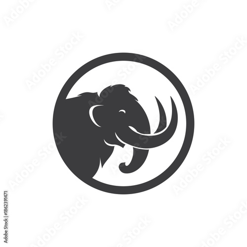 mammoth logo vector icon illustration