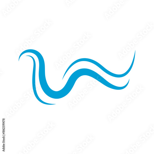 nature wave logo vector icon illustration
