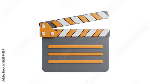 3D Clapperboard Icon