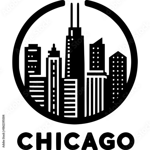 Chicago Skyline Vector Icon