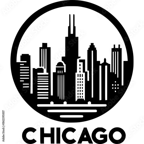 Chicago Skyline Vector Icon