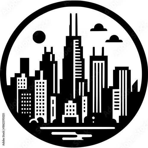 Chicago Skyline Vector Icon