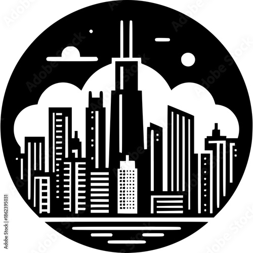 Chicago Skyline Vector Icon