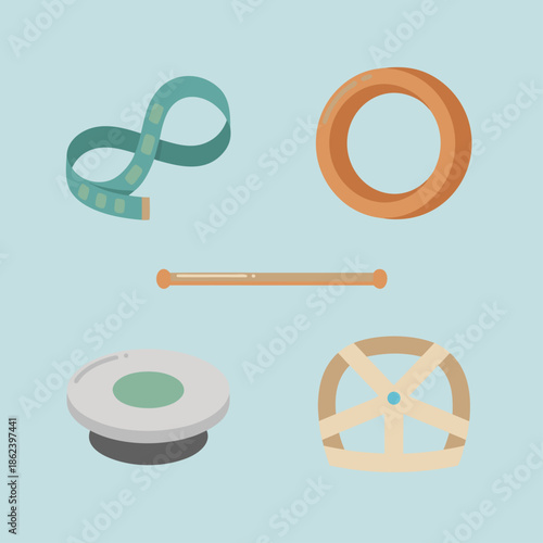 Set of crafting tools and supplies for hobbies.