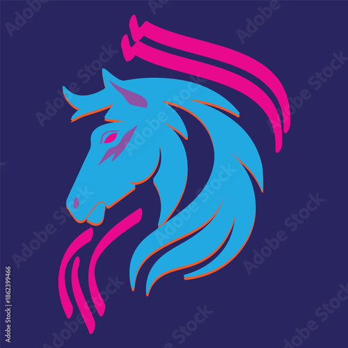 vector image of a horse