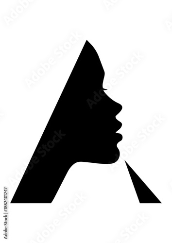 A logo abstract with  face vector