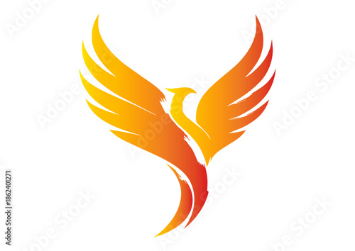rising fenix vector logo tattoo