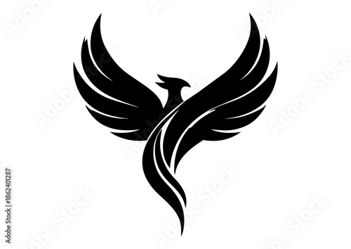 rising fenix vector logo tattoo