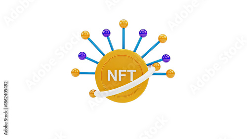 NFT Coin with Connected Spheres