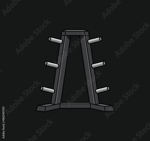 Weight Plate Rack Storage.