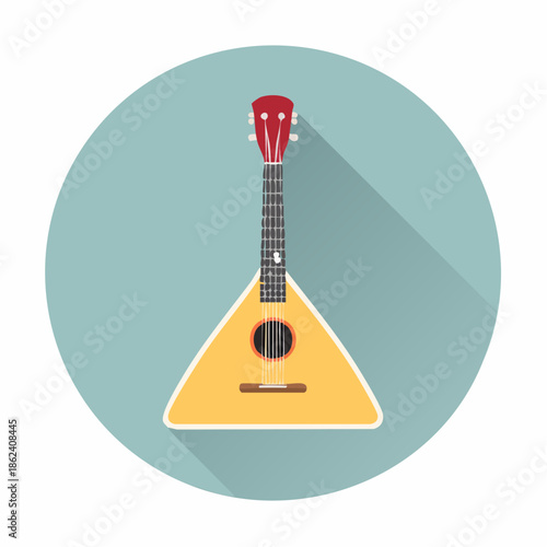 Vector Illustration of a Balalaika Musical Instrument.