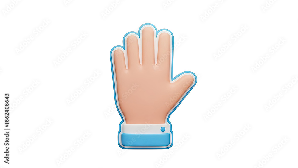Obraz premium 3D Cartoon Hand Icon