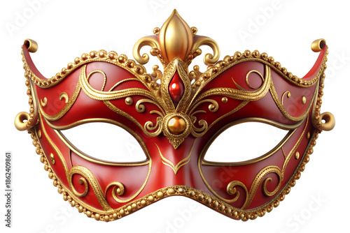 Opera carnival masquerade mask isolated on transparent background