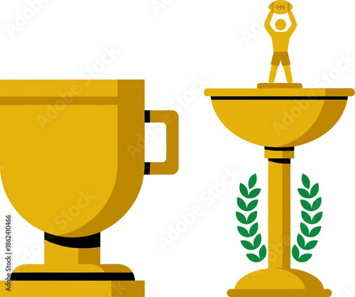 Elegant Award Trophies and Medals for Achievements and Celebrations
