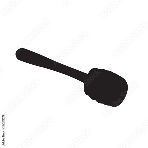 Honey dipper stick black silhouette icon