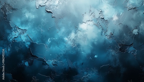 Abstract patina blue plaster surface with soft gradients, minimal design background