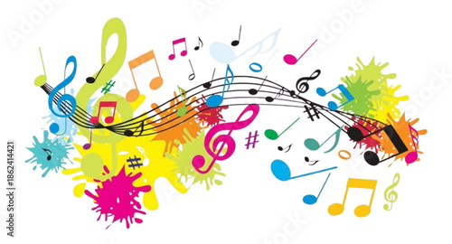 colorful musical notes