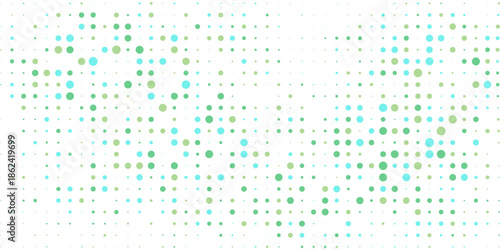 Light Blue, Yellow vector banner with circles, spheres. Abstract spots. Background of Art bubbles in halftone style with colored gradient.