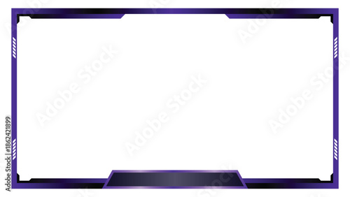 Stream overlay webcam border panel template