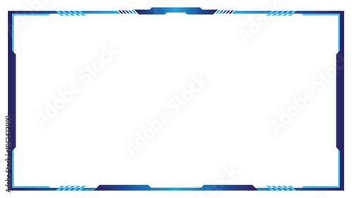 Stream overlay webcam border panel template