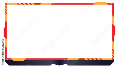 Stream overlay webcam border panel template