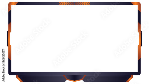 Stream overlay webcam border panel template